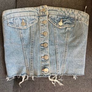 ZARA DENIM CORSET TOP! Size Small